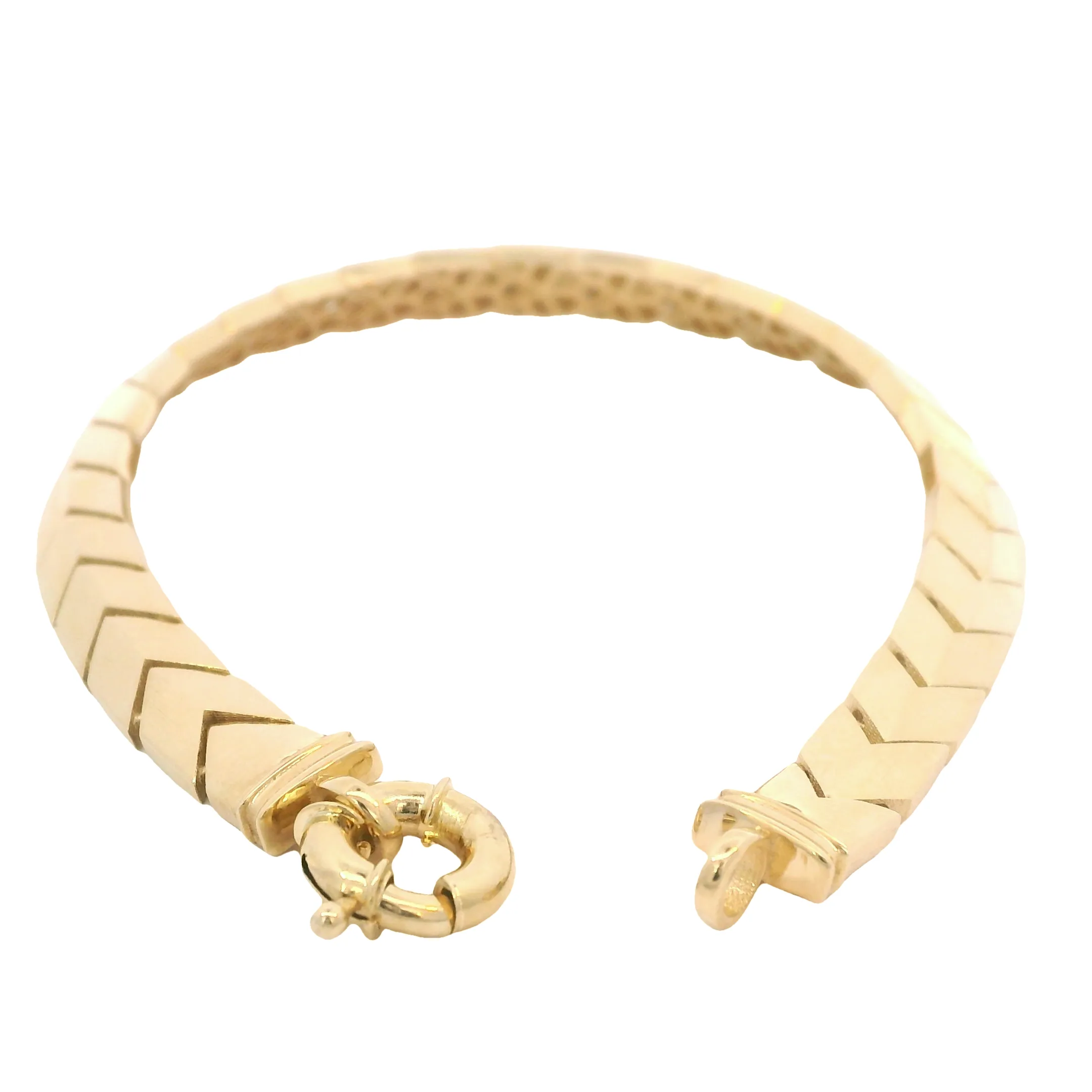 Yellow Gold Arrow Link Bracelet