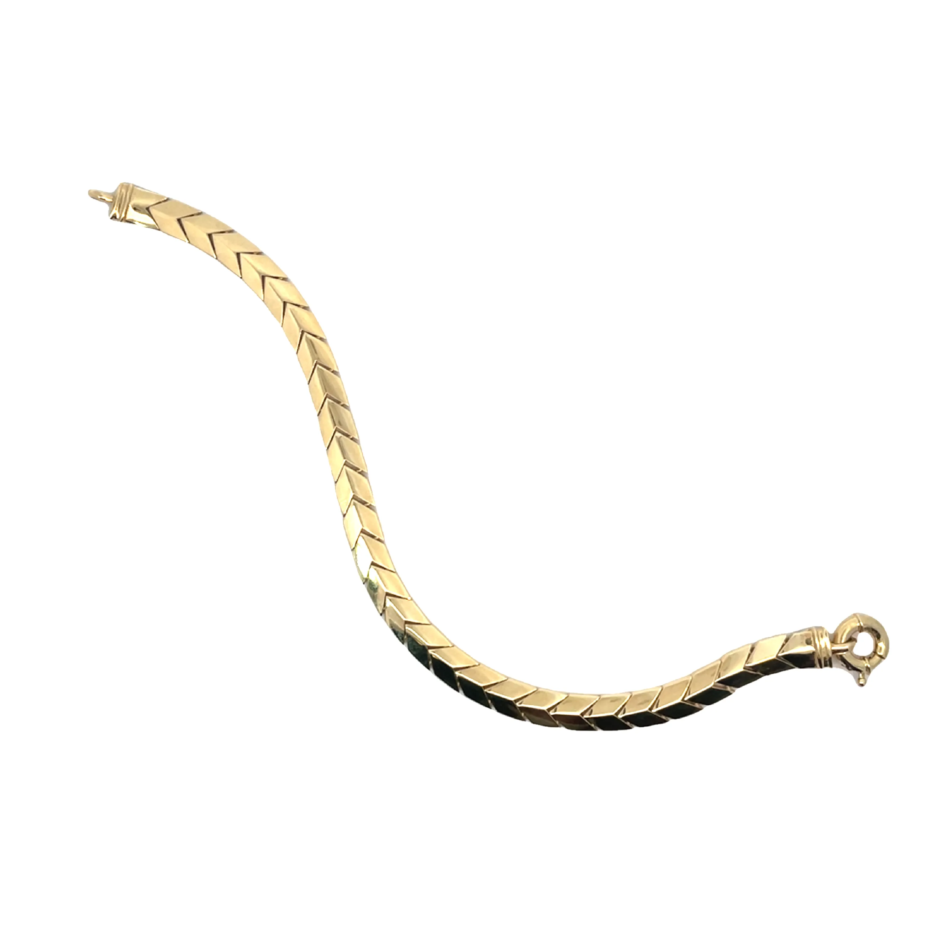 Yellow Gold Arrow Link Bracelet