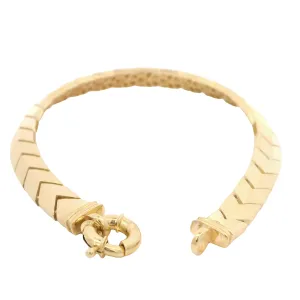 Yellow Gold Arrow Link Bracelet